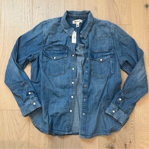 NWT MADEWELL DENIM WESTERN SHIRT